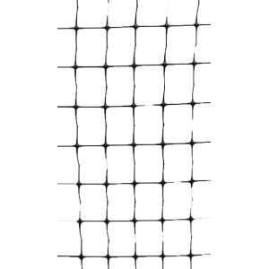 Czarna siatka do ogrodnictwa i ochrony roślin.