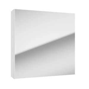 Szafka z lustrem t.b.t., białe wykończenie, minimalistyczny design.