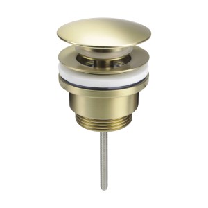 Tycner Korek umywalkowy klik-klak, wersja z/bez przelewu 50 szczotkowane złoto