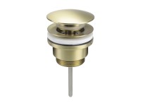 Tycner Korek umywalkowy klik-klak, wersja z/bez przelewu 50 szczotkowane złoto