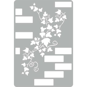 t.b.t. Szablon ścienny z motywem bluszczu do kreatywnej dekoracji ścian.