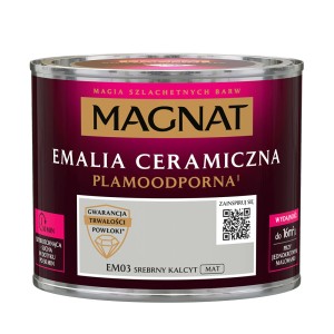 Puszka emalii ceramicznej Magnat, odcień srebrny kalcyt, do wnętrz.