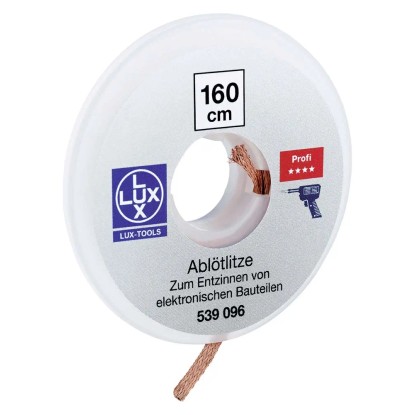 LUX-TOOLS Odsysacz do usuwania cyny fi 2 mm x 1,6 m