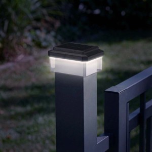 Goldlux Lampa solarna LED ELVO na słupek ogrodowy 4000K IP44 czarna