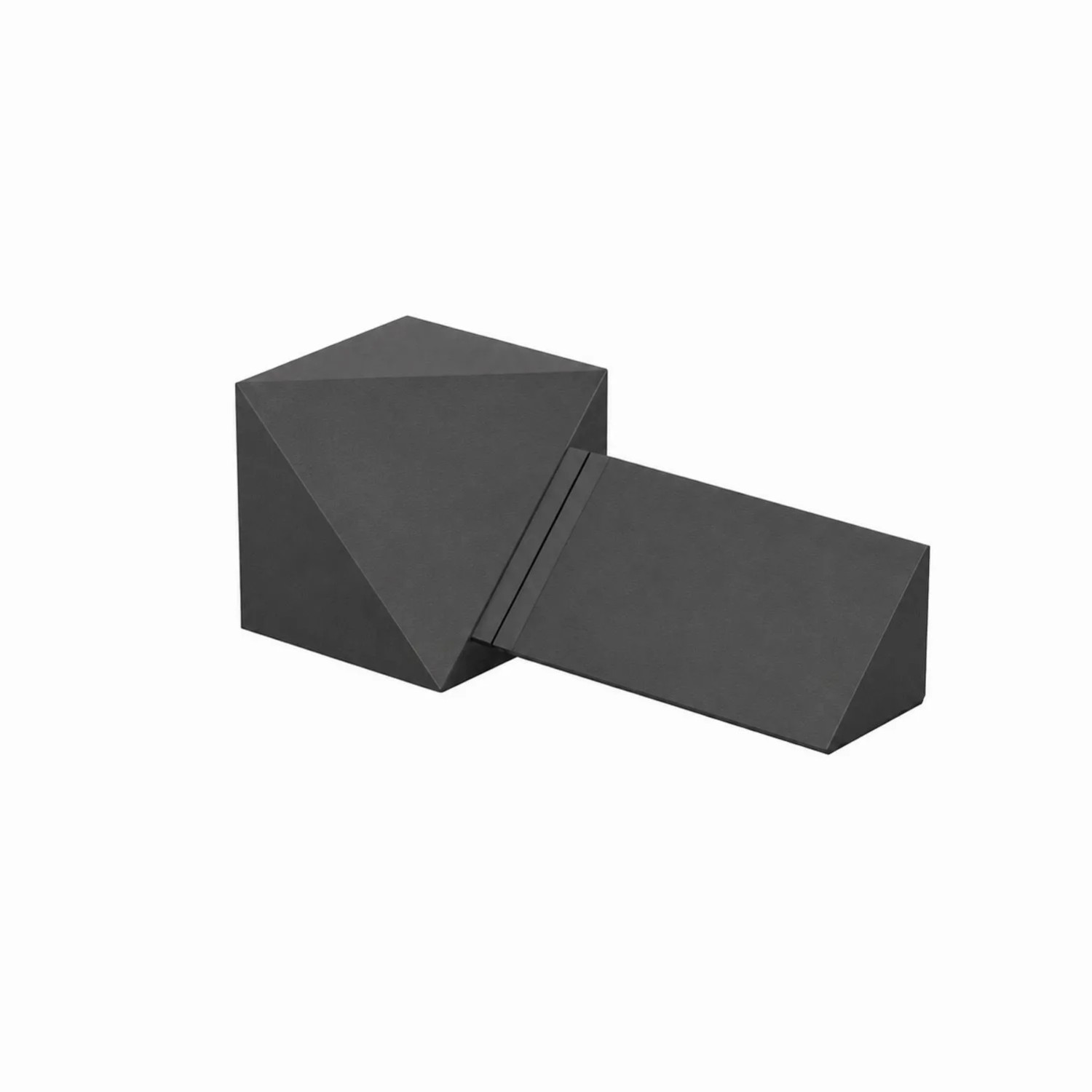 Eviso Narożnik wewnętrzny trójkątny czarny mat 10 mm 2 szt.