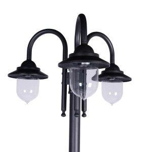 Goldlux Latarnia ogrodowa DAKOTA 3xE27 max. 12W IP44 wys. 210cm czarna