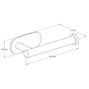 AGAS Uchwyt WC EA-3 czarny 4,5x16,5