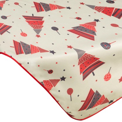 Obrus Casper beżowo-czerwony 85 cm x 85 cm