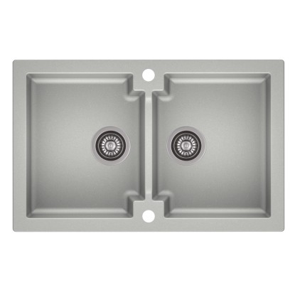 Zlewozmywak Mojito 16 2-kom. szary 79x50 cm