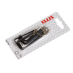 Zestaw kluczy trzpieniowych LUX, 7-częściowy (1,5-6 mm) na kółku, do śrub z gniazdem sześciokątnym.