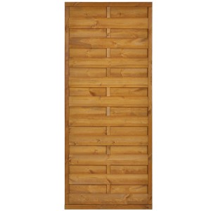 Drewniany panel ogrodzeniowy t.b.t. do ogrodu, wykonany z glazurowanego drewna.