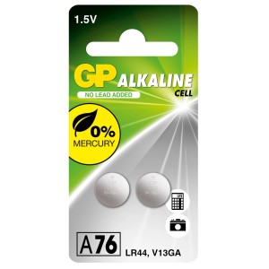 Bateria guzikowa GP A76, 1.5V, idealna do zegarków i kalkulatorów.