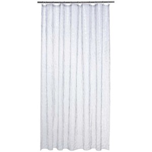 Przezroczysta zasłona prysznicowa t.b.t. z delikatnym wzorem.
