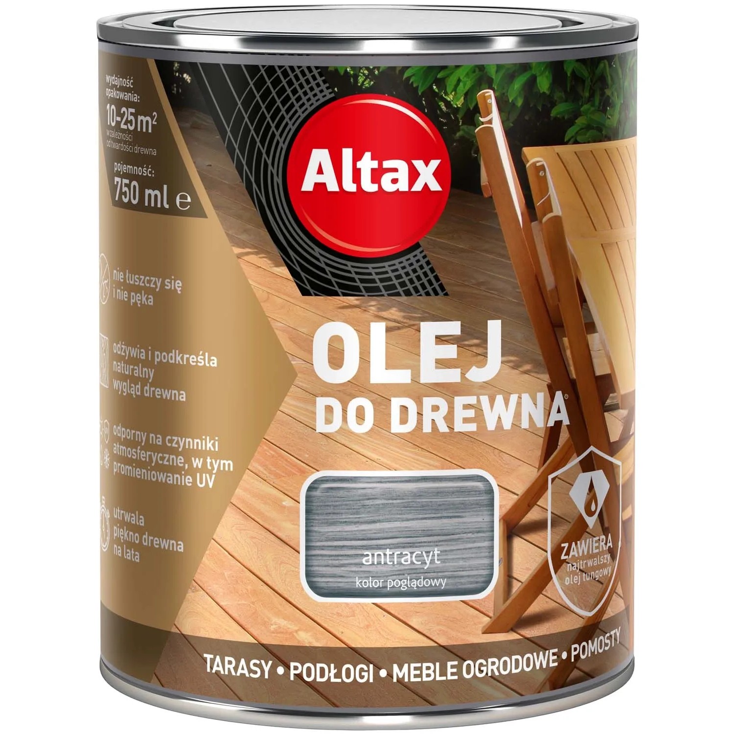 Altax Olej do drewna antracyt 0,75 l