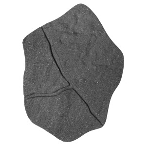 Szary podest t.b.t. o nieregularnym kształcie i teksturowanej powierzchni.