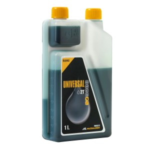 Uniwersalny olej 2T do pił łańcuchowych, butelka 1 litr.