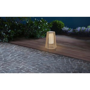 Lampa solarna stojąca SADALI kosz wys. 35 cm IP44 natural