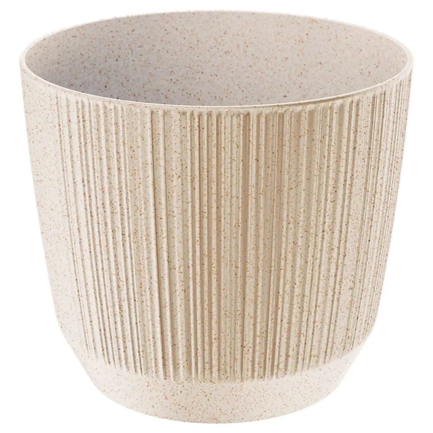 Prosperplast Doniczka Ryfo Wood biała - 17 cm