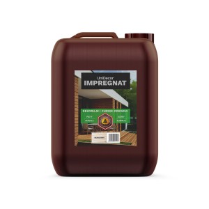 Kanister impregnatu do drewna do użytku zewnętrznego. Chroni i dekoruje drewno.