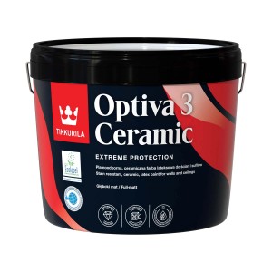 Wiadro z farbą do wnętrz Tikkurila Optiva 3 Ceramic, Extreme Protection.