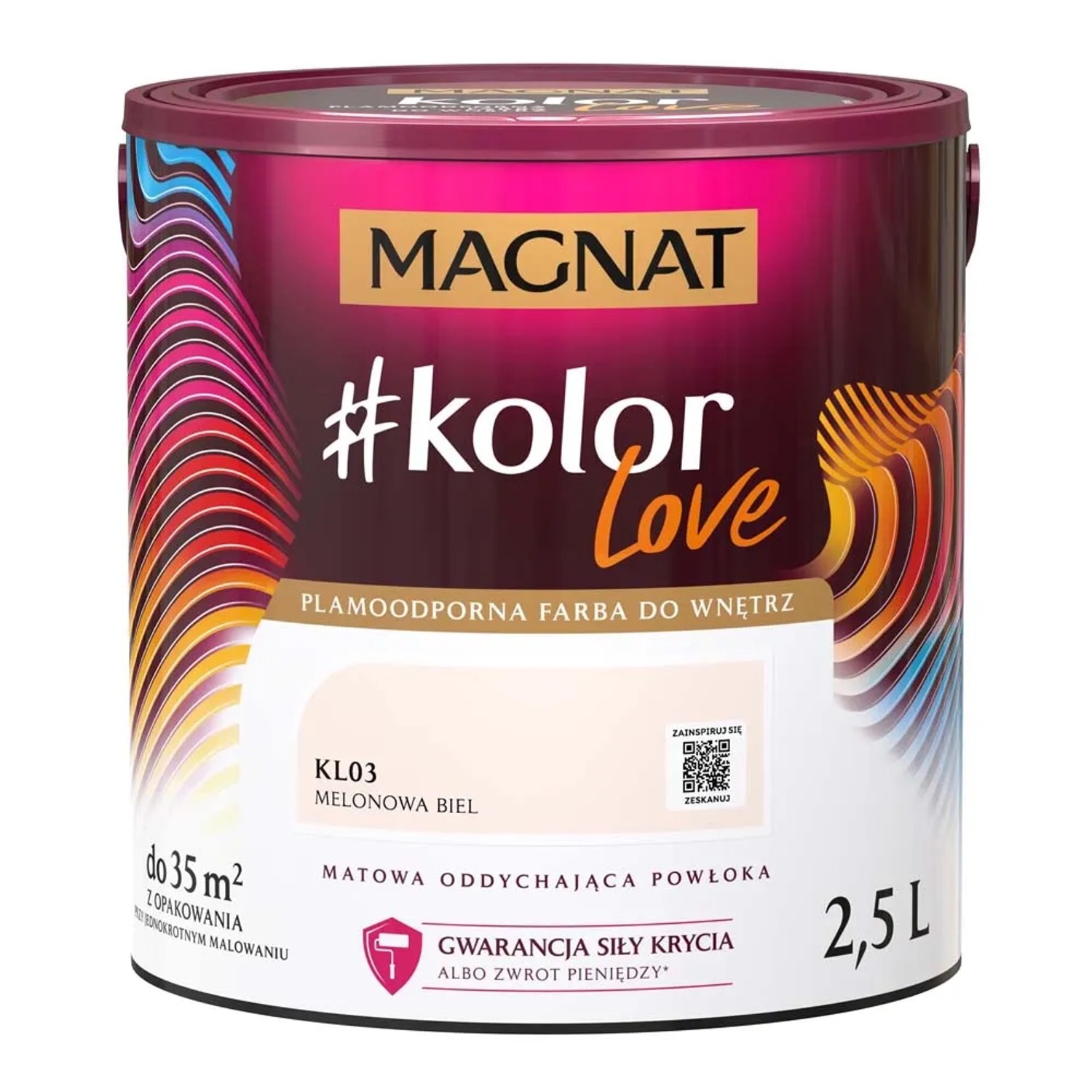 Farba Magnat KolorLove melonowa biel 2,5 l