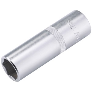 LUX nasadka 17 mm długa Comfort, sześciokątna, stal chromowo-wanadowa.