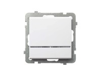 Łącznik 1-biegun Sonata ŁP-1RS/M00 z podświetleniem biel