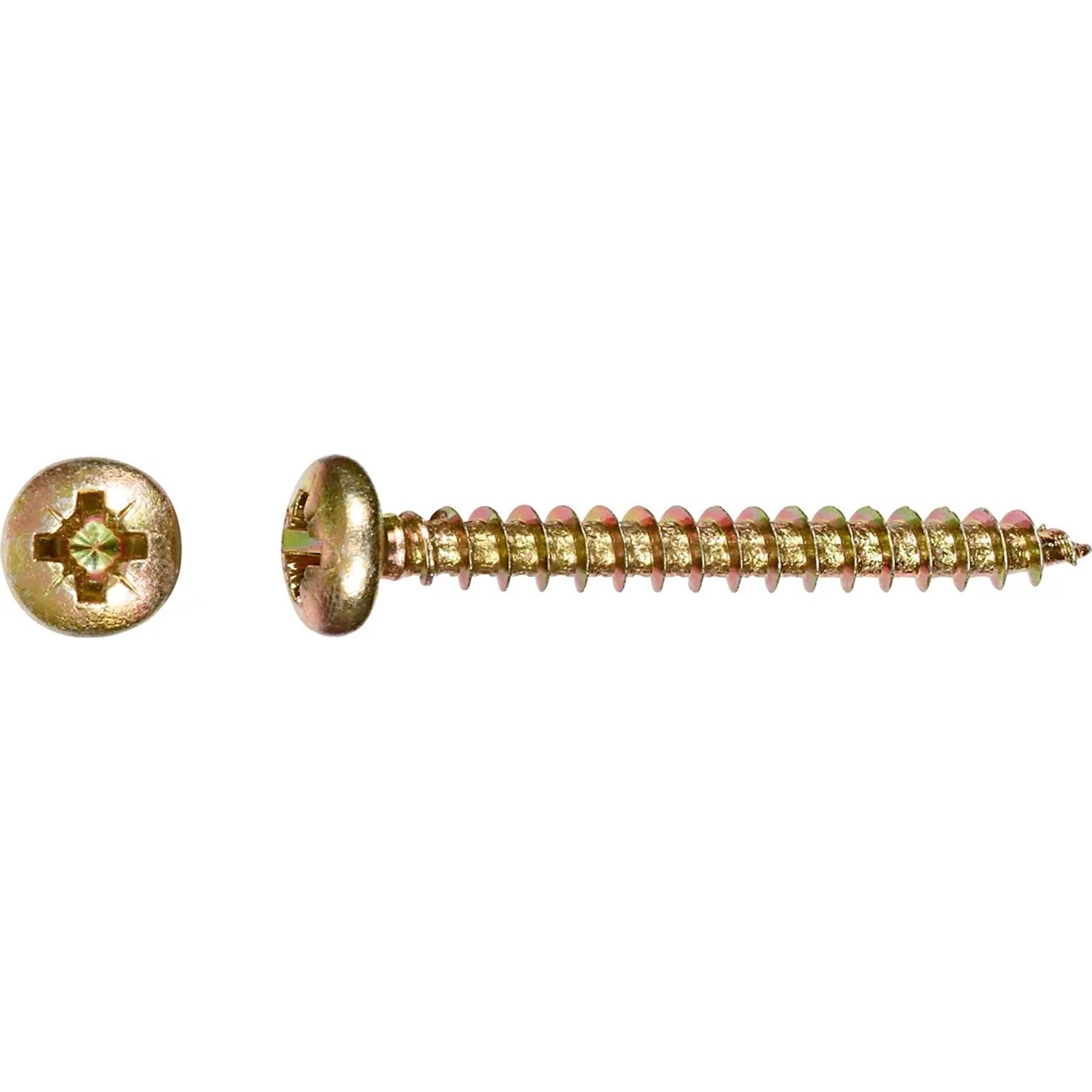 LUX-TOOLS Wkręt uniwersalny z łbem walec PZ Ø 3,5 mm x 30 mm ocynk żółty 20 szt