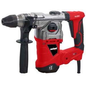 Młotowiertarka t.b.t., czerwono-srebrna. Wiertarka udarowa dla majsterkowiczów i profesjonalistów.