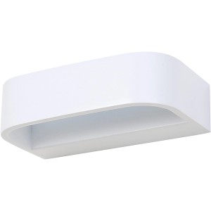 Biały, nowoczesny kinkiet t.b.t. do wnętrz.