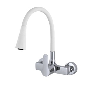 Granitan Bateria kuchenna ścienna Flexo biała