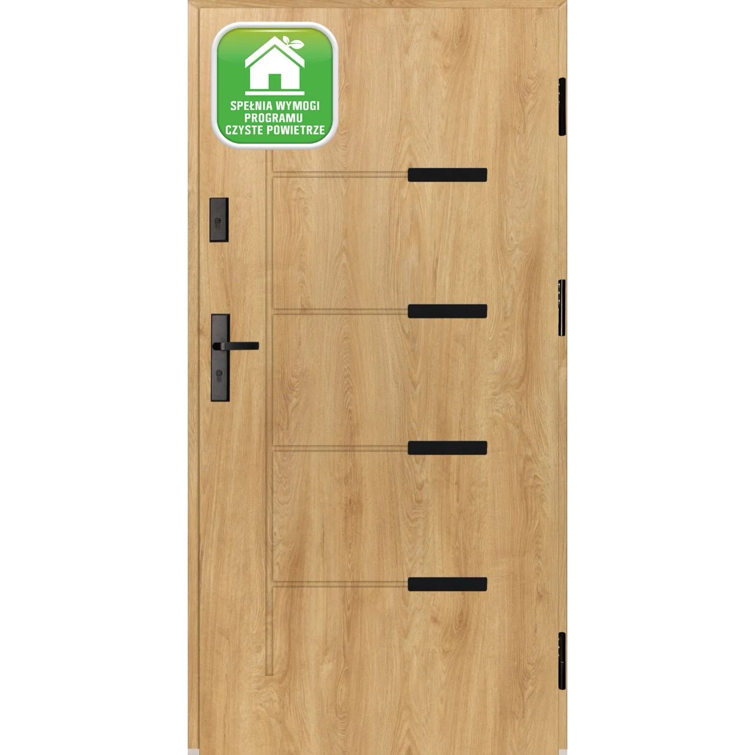 Splendoor Drzwi zewnętrzne Onyks Dąb naturalny 90P otwierane na zewn. 103x208