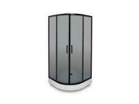 Prestige Kabina prysznicowa Como 90 czarna z brodzikiem