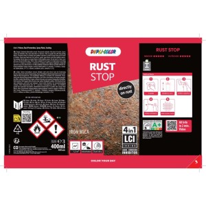 Dupli-Color Rust Stop lakier w sprayu, mika żelazna czarny, 400 ml. Ochrona przed rdzą i podkład w jednym.