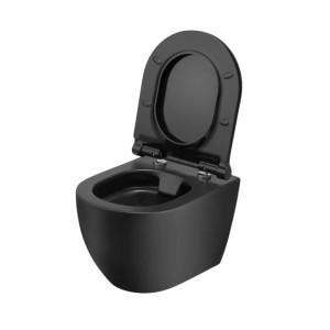 Miska WC Caneo czarny mat bezkołnierzowa 48,5x36x36