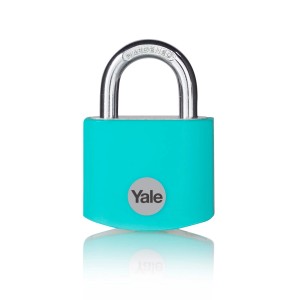 Turkusowa kłódka Yale dla zwiększenia bezpieczeństwa