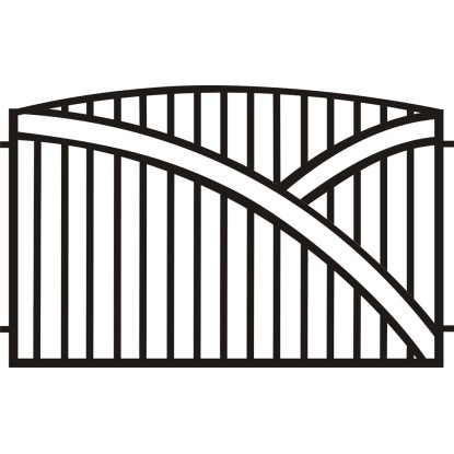 Jarmex Przęsło ogrodzeniowe Genua czarny mat 200x125cm