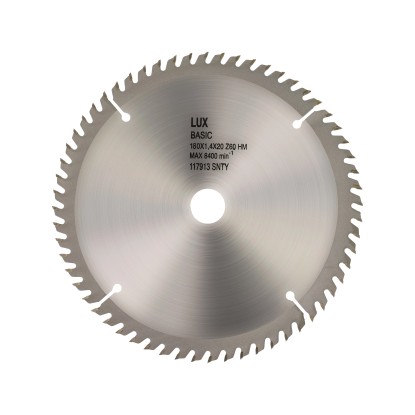 LUX-TOOLS Tarcza zębata HM 180 mm x 20 mm 60 zębów