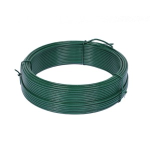 Zielony drut wiązałkowy do ogrodzeń i aranżacji ogrodów.