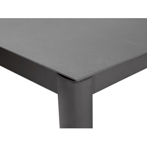 Zbliżenie stołu ogrodowego Harris, prostokątny, antracytowy, 160x90 cm.