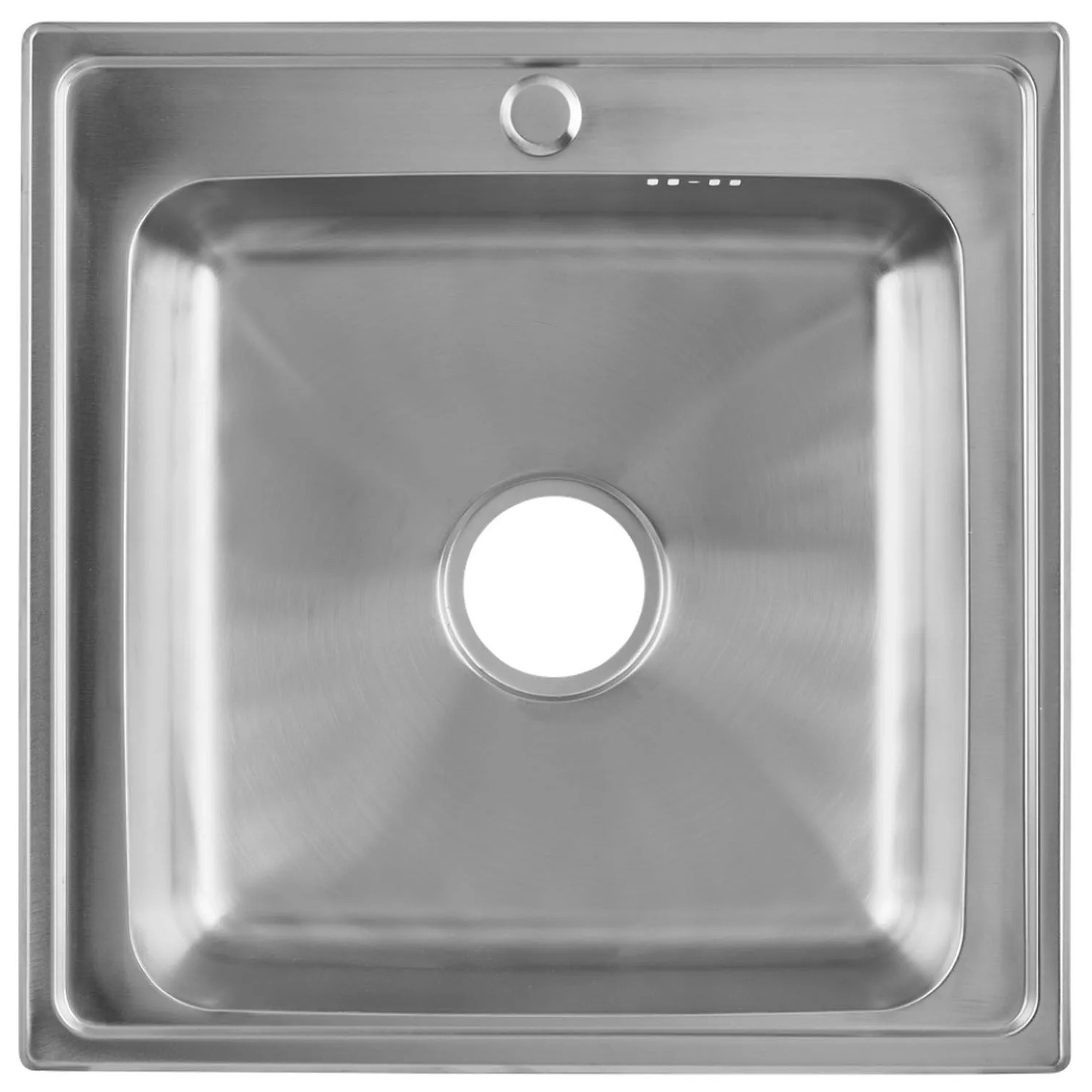 Kuchinox Zlewozmywak wpuszczany JUNAK 1-komorowy inox gładki - 50 x 50 cm