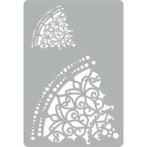 t.b.t. Szablon ścienny z motywem kwiatowym do kreatywnego dekorowania ścian.