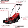 Akumulatorowa kosiarka Einhell Power X-Change GE-CM 18/33 Li z koszem, akumulatorem i ładowarką. Idealna do małych ogrodów.