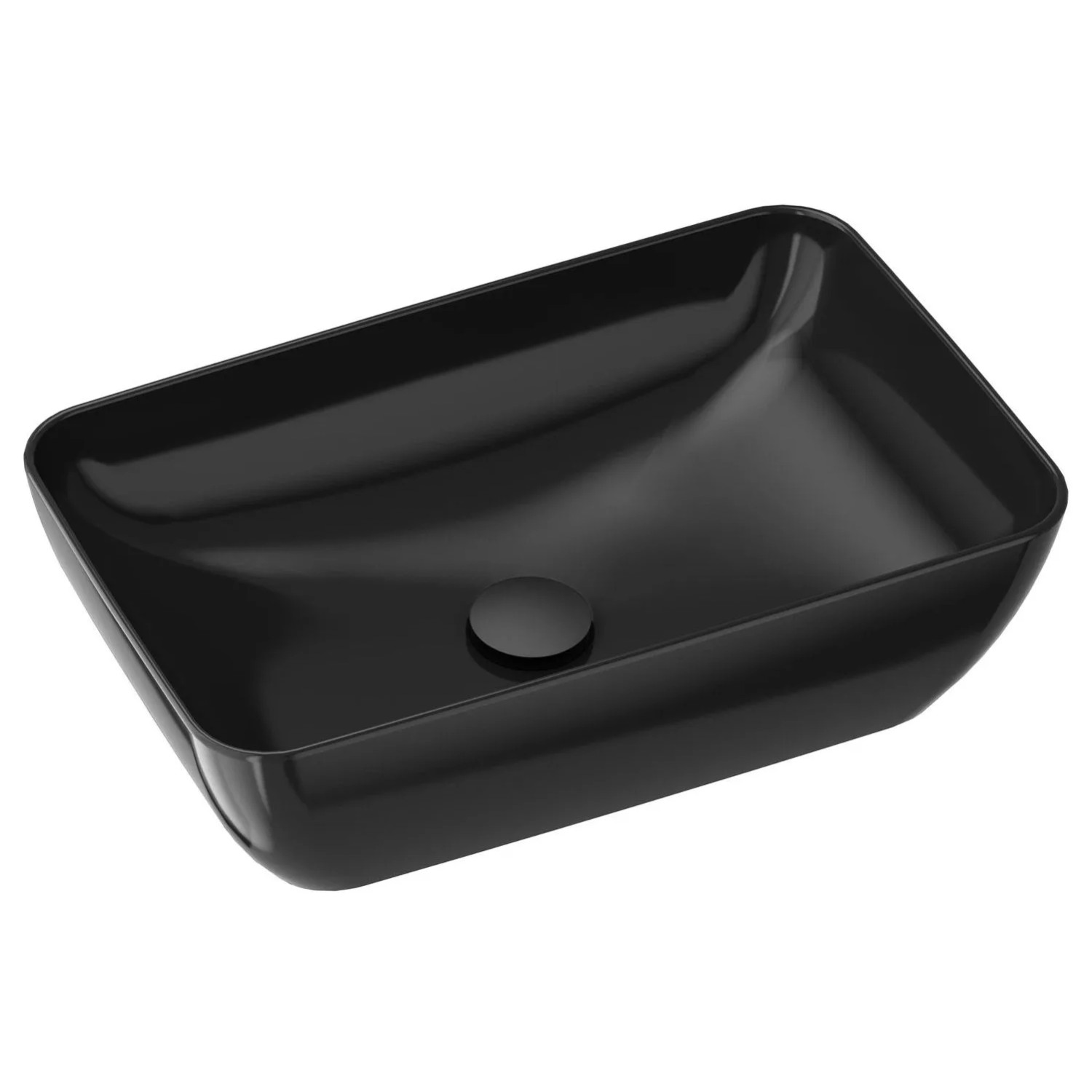 Ravak Umywalka UNI 500 R SLIM czarna NABLATOWA 50x31