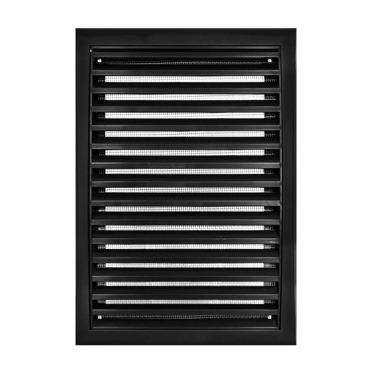 Vents Kratka wentylacyjna z siatką czarna  17,2x24,7 cm