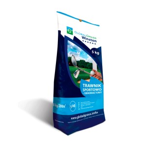 Worek nasion trawy Globalgrass Winston, 5 kg, do trawników sportowych i ozdobnych.
