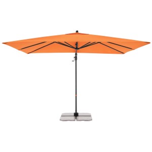 Parasol na wysięgniku Doppler myZone AX, ok. 320x240 cm, pomarańczowy, z korbą i krzyżakiem.
