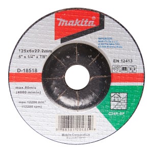 Tarcza tnąca Makita, 125x6x22.2mm, do akcesoriów szlifierki kątowej.