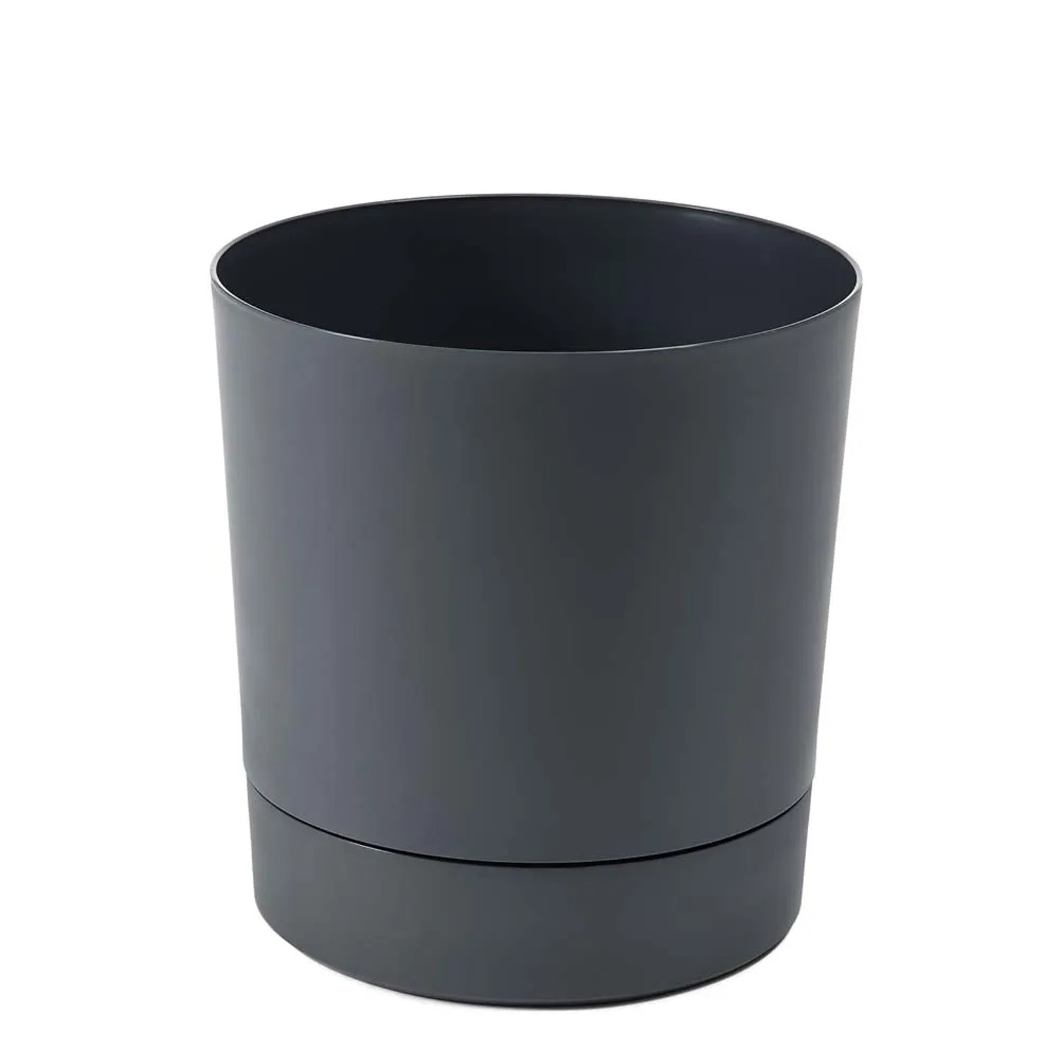 Doniczka Aura z podstawką antracytowa recycled - 38 cm