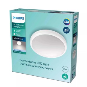 Philips Plafon LED DORIS 17W 4000K 1700lm IP44 śr. 31,3 cm biały